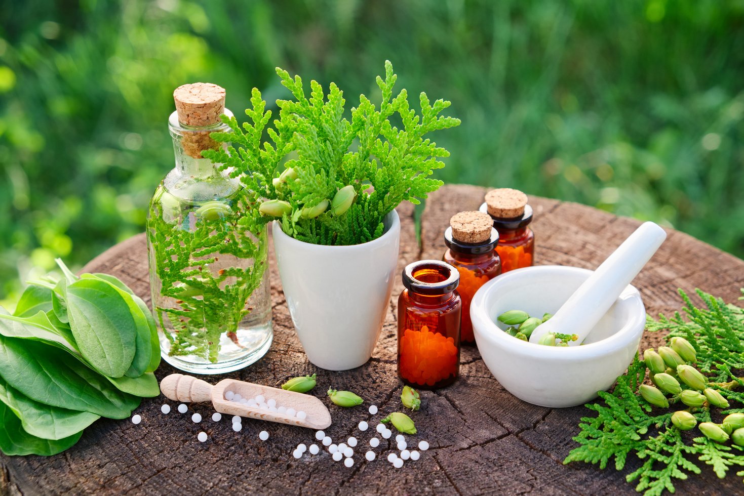 Bottles of Homeopathic Globules